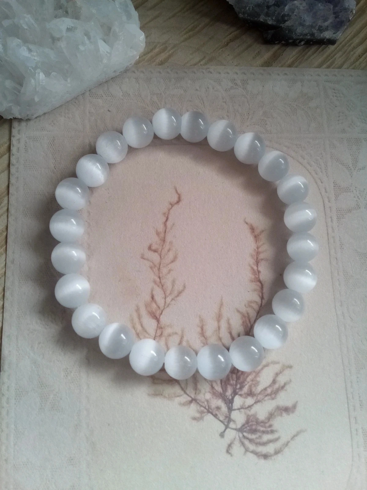 Bracelet pierres naturelles de sélénite – photo 2